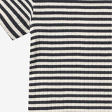 Wheat Main Kurzarm Babybody Edvald Body 9432 navy rib stripe