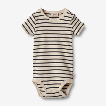 Wheat Main Kurzarm Body Edvald | Baby Underwear/Bodies 1433 navy stripe