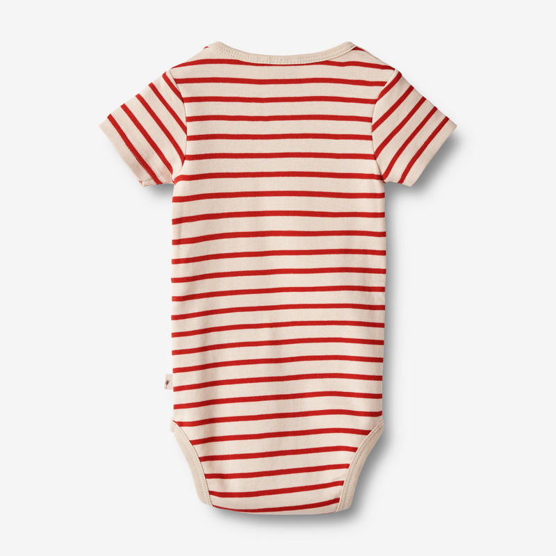 Wheat Main Kurzarm Body Edvald | Baby Underwear/Bodies 2078 red stripe
