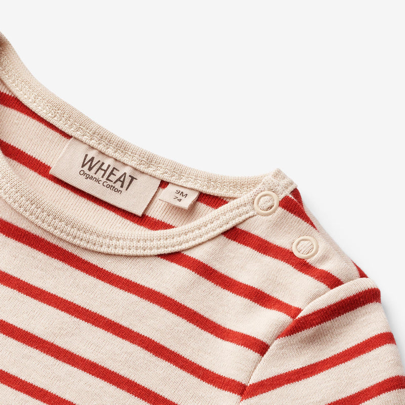 Wheat Main Kurzarm Body Edvald | Baby Underwear/Bodies 2078 red stripe