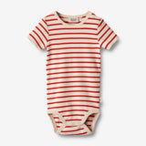 Wheat Main Kurzarm Body Edvald | Baby Underwear/Bodies 2078 red stripe