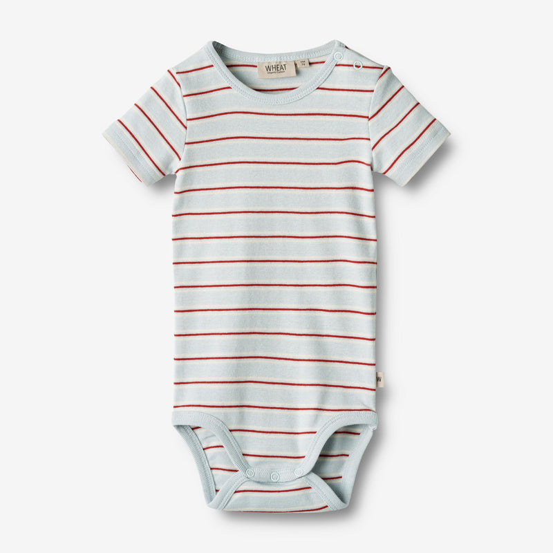 Wheat Main  Kurzarm Body Edvald Underwear/Bodies 4031 light blue stripe