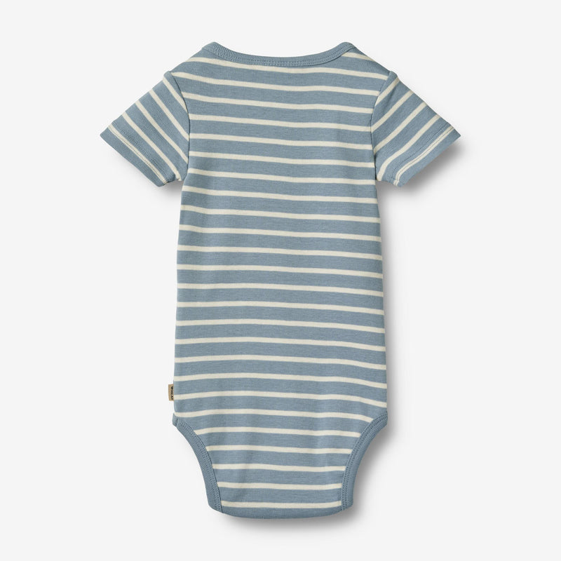 Wheat Main Kurzarm Body Edvald | Baby Underwear/Bodies 1009 ashley blue stripe