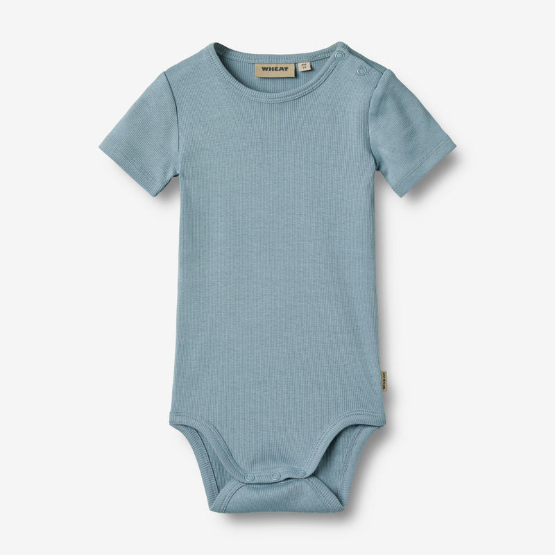 Wheat Main Kurzarm Body Timo | Baby Underwear/Bodies 1011 ashley blue