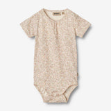 Wheat Main Kurzarm Body aus Linette | Baby Underwear/Bodies 1250 cream flower meadow