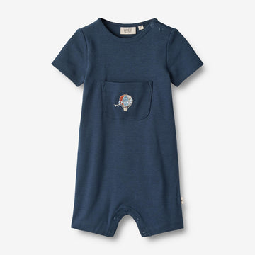 Wheat Main  Kurzarm Strampler Asmus Jumpsuits 1042 blue waves