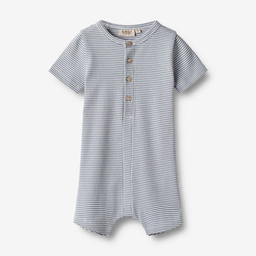 Wheat Main  Kurzarm Strampler Elton Jumpsuit 1048 blue stripe