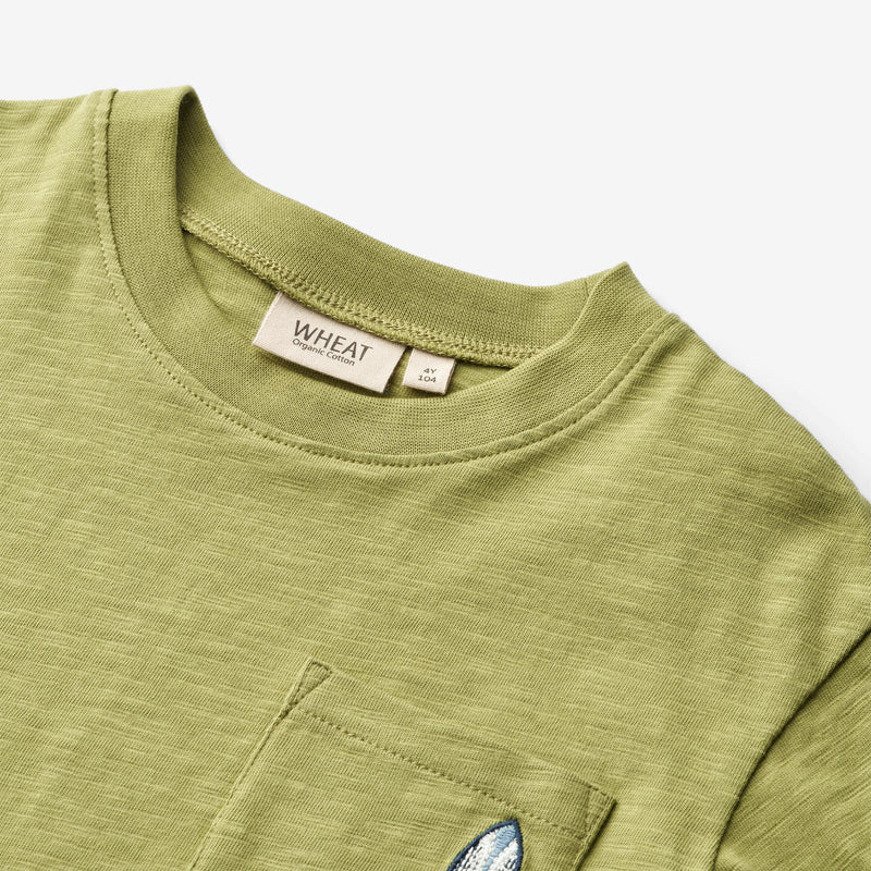 Wheat Main  Kurzarm T-Shirt Dines Jersey Tops and T-Shirts 4122 sage