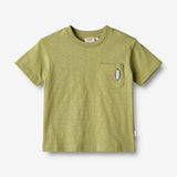 Wheat Main  Kurzarm T-Shirt Dines Jersey Tops and T-Shirts 4122 sage