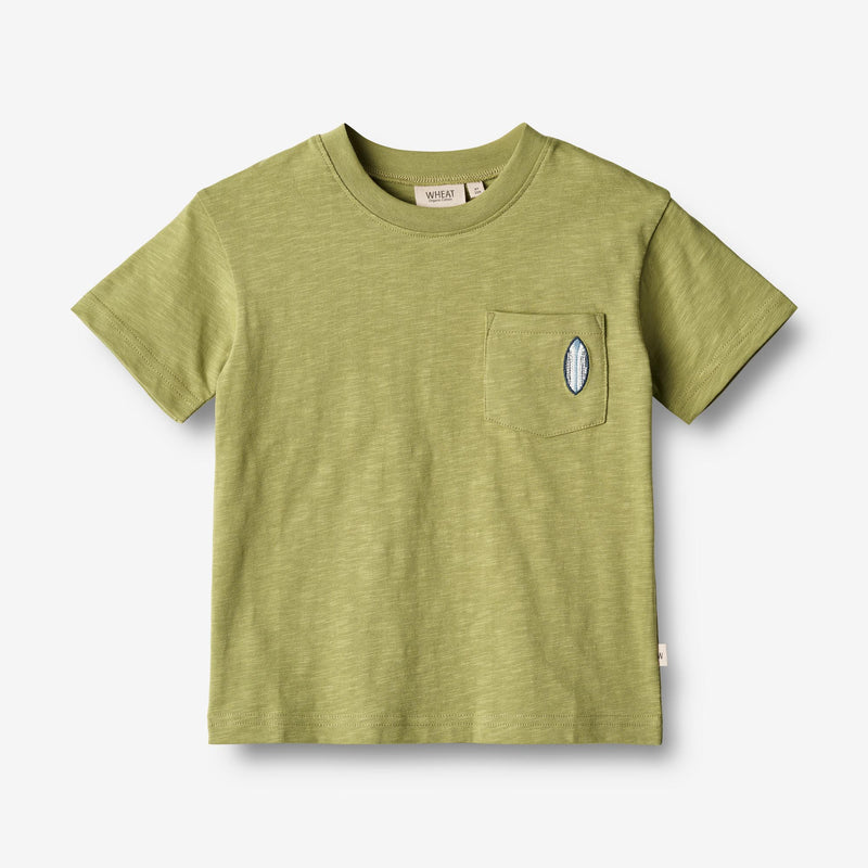 Wheat Main  Kurzarm T-Shirt Dines Jersey Tops and T-Shirts 4122 sage