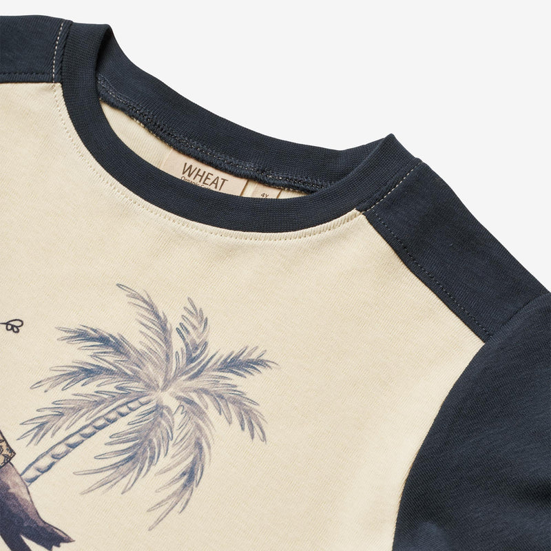 Wheat Main  Kurzarm T-Shirt Laurits Jersey Tops and T-Shirts 1477 shell