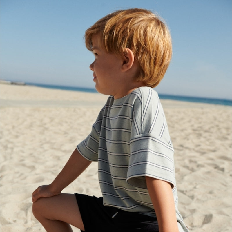 Wheat Main  Kurzarm T-Shirt Tommy Jersey Tops and T-Shirts 1476 sea mist stripe