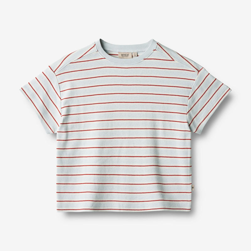 Wheat Main  Kurzarm T-Shirt Tommy Jersey Tops and T-Shirts 4031 light blue stripe