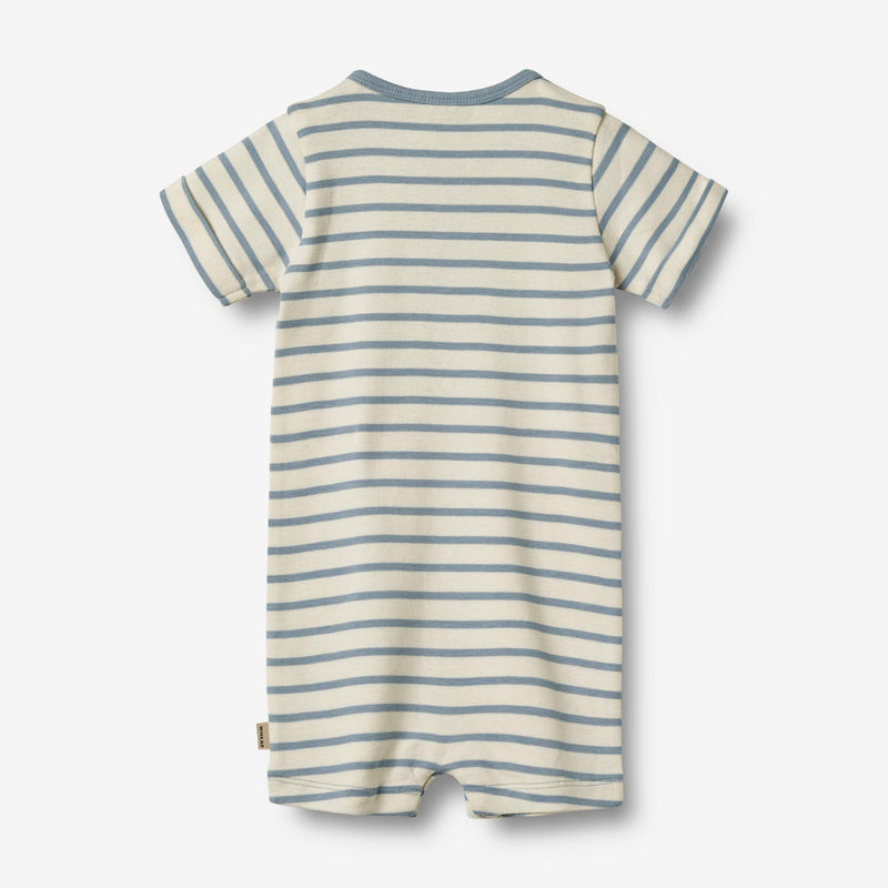 Wheat Main Kurzärmliger Overall Alfred | Baby Jumpsuits 1479 shell stripe