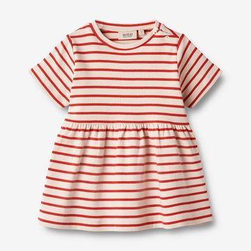 Wheat Main  Kurzärmliges Jersey-Kleid Anna Dress 2078 red stripe