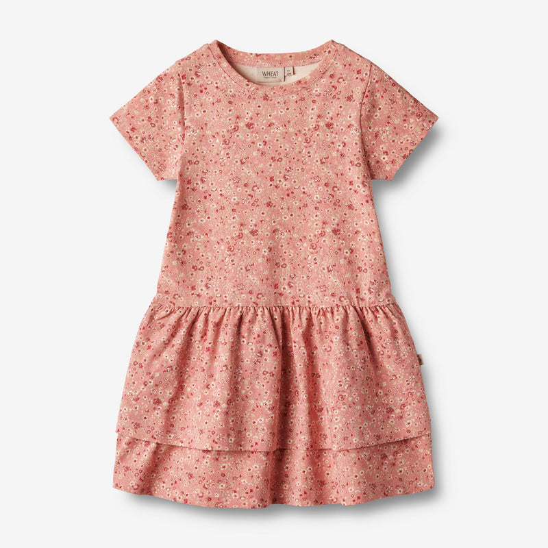 Wheat Main  Kurzärmliges Jersey-Kleid Johanna Dresses 2285 rosette flowers