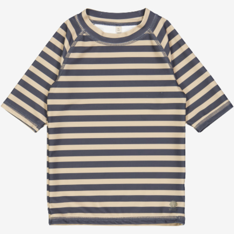 Wheat Kurzärmliges Schwimm T-Shirt Jackie Swimwear 1073 ink stripe