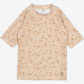 Wheat Main  Kurzärmliges Schwimm T-Shirt Jackie Swimwear 1492 purple poppy flowers