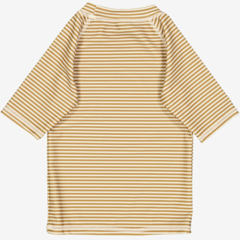 Wheat Kurzärmliges Schwimm T-Shirt Jackie Swimwear 5096 golden green stripe