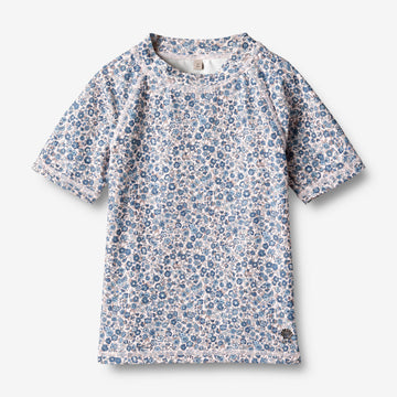 Wheat Main  Kurzärmliges Schwimm T-Shirt Jackie Swimwear 1301 blue flower meadow
