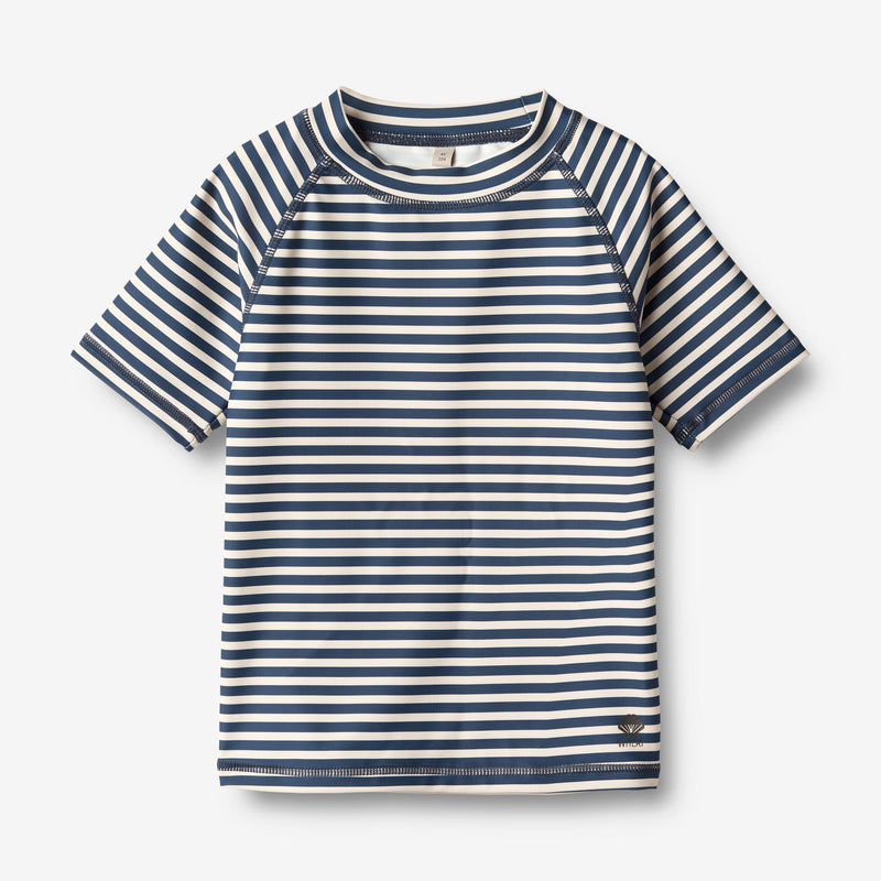 Wheat Main  Kurzärmliges Schwimm T-Shirt Jackie Swimwear 1325 indigo stripe