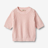 Wheat Main  Kurzärmliges Stickoberteil Alva Knitted Tops 2281 rose ballet