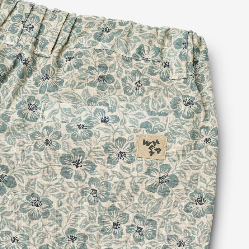 Wheat Main Kurze Hosen Elvig Shorts 9412 aqua hawaii flowers