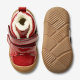 Wheat Footwear Lackleder-Lauflern-Stiefel Snugga Wolle Prewalkers 2072 red