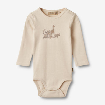 Wheat Main Langarm-Body Robert | Baby Underwear/Bodies 3129 eggshell 