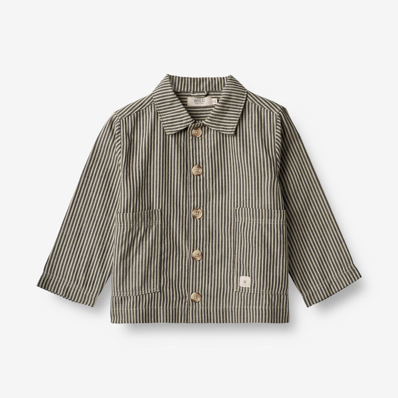 Wheat Main  Langarm-Hemd Avi Shirts and Blouses 0030 black coal stripe