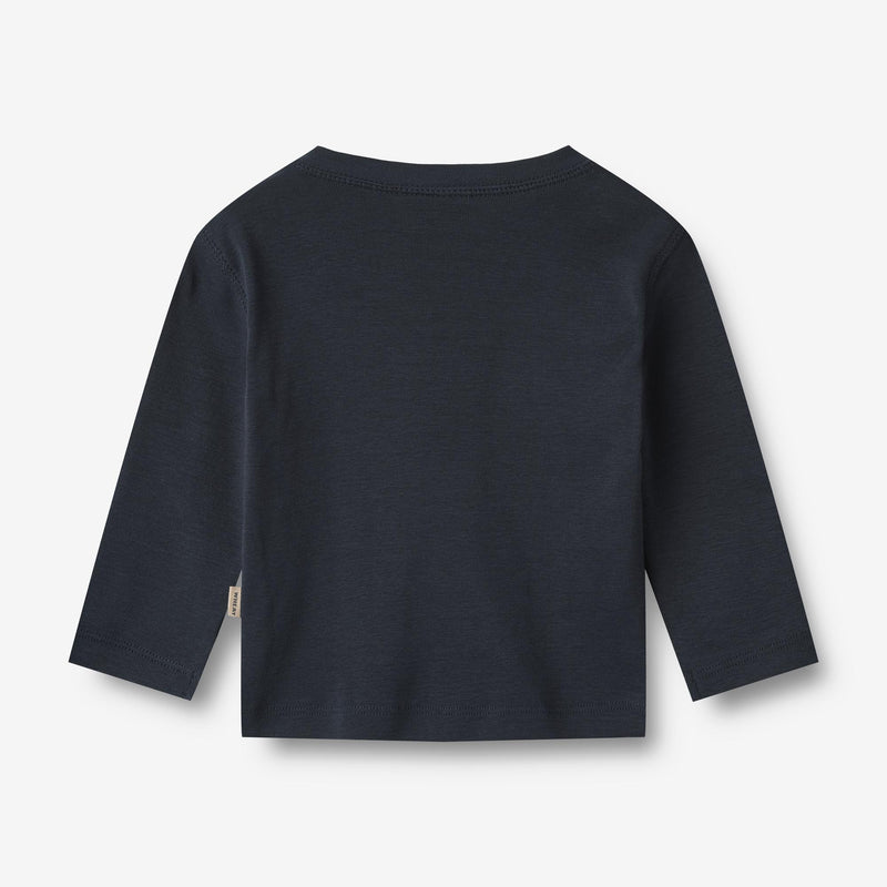 Wheat Main  Langarm-Shirt mit Ziege Jersey Tops and T-Shirts 1432 navy