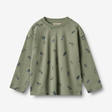 Wheat Main Langarm-T-Shirt Malthe Jersey Tops and T-Shirts 9552 dusty green cars