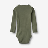 Wheat Main Langarm Babybody Spencer Body 9690 thyme