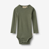 Wheat Main Langarm Babybody Spencer Body 9690 thyme