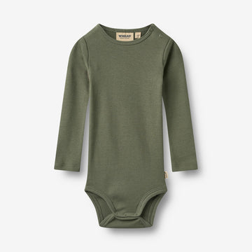 Wheat Main Langarm Babybody Spencer Body 9690 thyme