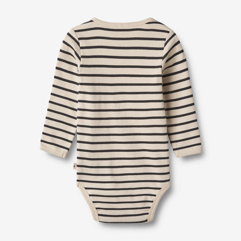 Wheat Main Langarm Body Berti | Baby Underwear/Bodies 1433 navy stripe
