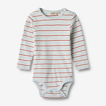 Wheat Main  Langarm Body Freddie Underwear/Bodies 4031 light blue stripe