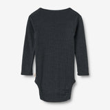 Wheat Wool Langarm Body aus Wolle/Seide Liea Underwear/Bodies 1432 navy