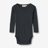 Wheat Wool Langarm Body aus Wolle/Seide Liea Underwear/Bodies 1432 navy