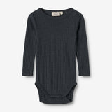 Wheat SMU Langarm Body aus Wolle/Seide Liea Underwear/Bodies 1432 navy