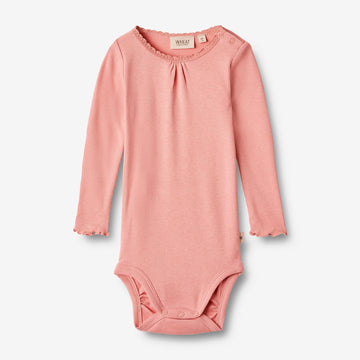 Wheat Main  Langarm Rippen Body Lotta Underwear/Bodies 2509 rosette