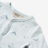Wheat Main  Langarm Strampler Dusty Jumpsuits 4032 light blue whales