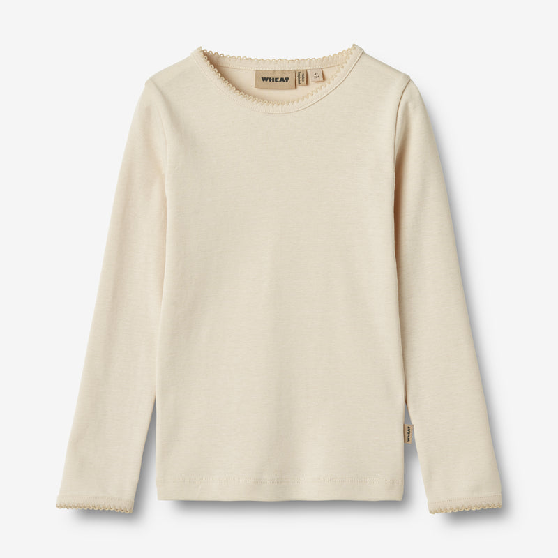 Wheat Main Langarm T-Shirt Belis Jersey Tops and T-Shirts 3129 eggshell
