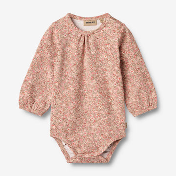 Wheat Main Langarmbody Elmine Underwear/Bodies 9566 rose dust flower meadow