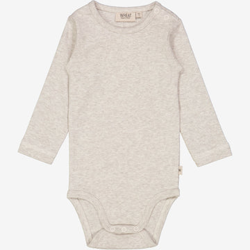 Wheat Main  Langarmbody Plain Underwear/Bodies 5060 fossil melange