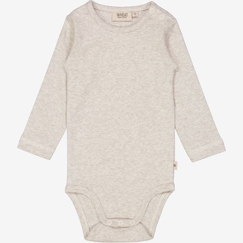 Wheat Main  Langarmbody Plain Underwear/Bodies 5060 fossil melange