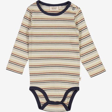 Wheat Main  Langarmbody Plain Underwear/Bodies 0181 multi stripe