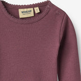 Wheat Main Langarmbody Regitze Body 3118 eggplant