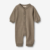 Wheat Wool  Strampler aus gefilzter Merinowolle | Baby Jumpsuits 0099 grey stone