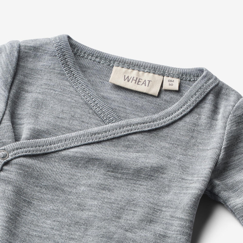 Wheat Wool Wolle Wickelbody Willow Underwear/Bodies 0224 melange grey